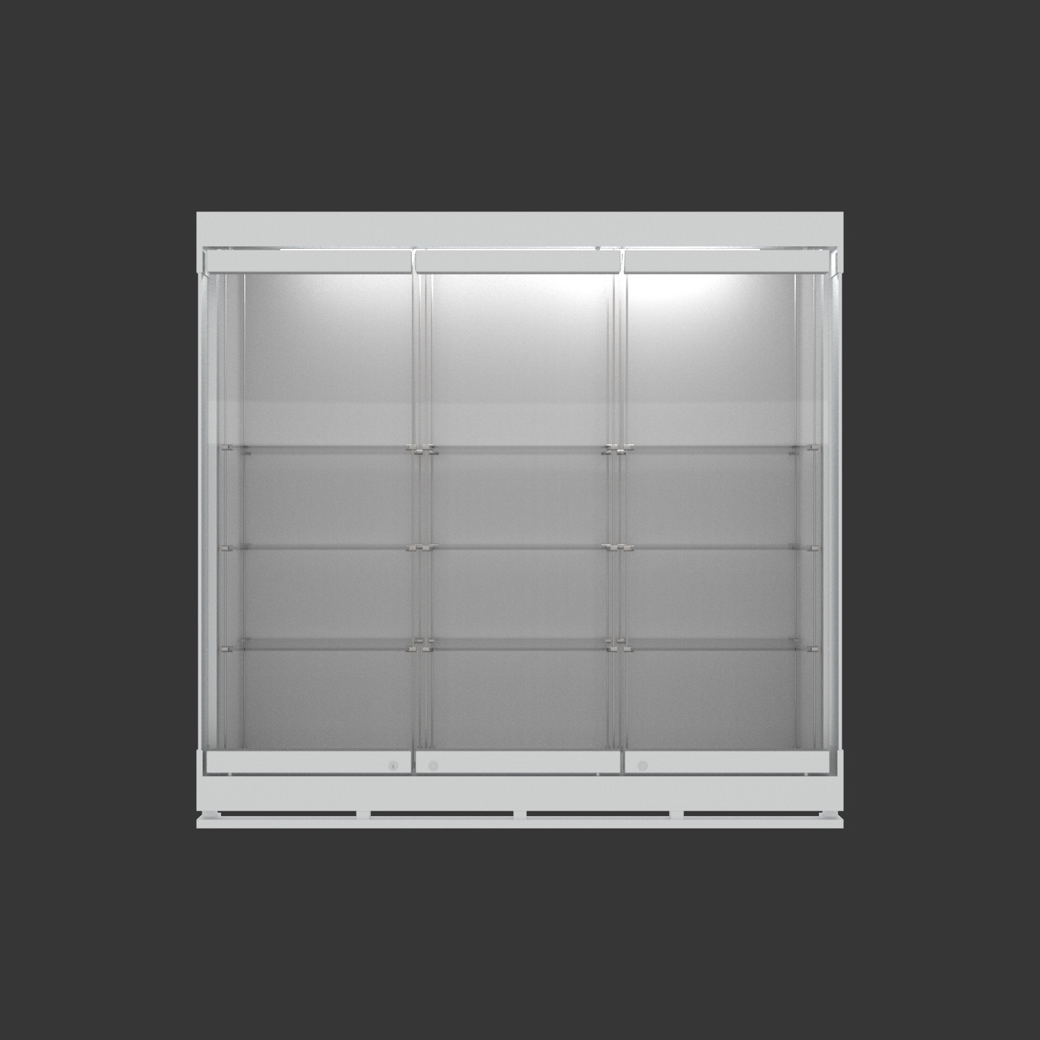 900GR Semi-Recessed Display Cases