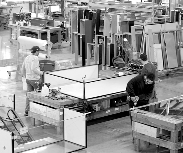 Tablet & Ticket vintage photo of factory and workers